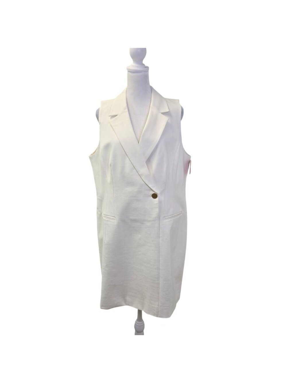 NWT Spanx Ponte Vest Dress in Powder Size XL